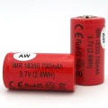 Venta caliente Universal Aw18350 700mAh 3.7V Lithium Titanate seco de la batería